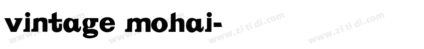 vintage mohai字体转换